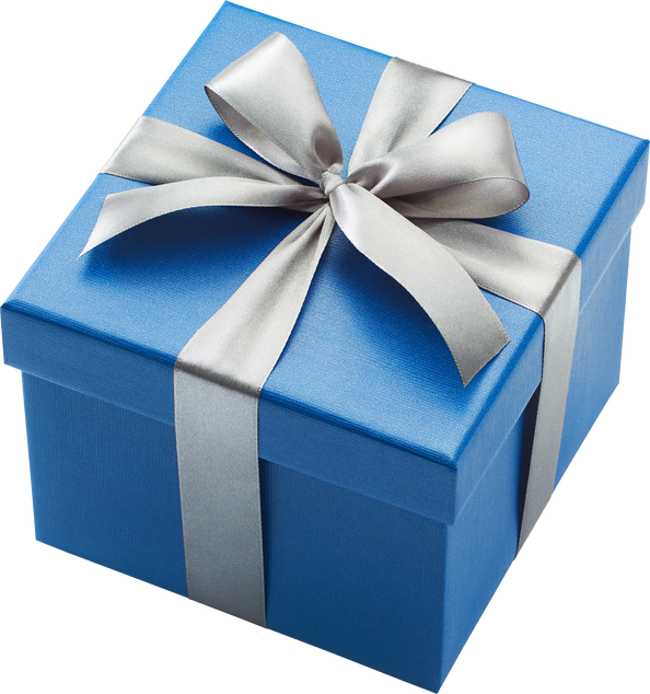 Blue Gift Box Isolated